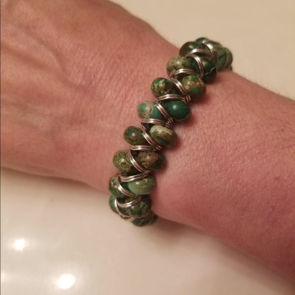 Green Jasper, aroma therapy bracelet. NWT - Picture 3 of 6